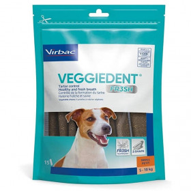 Virbac Veggiedent Fresh - Дентални ламели за куче от 5 до 10кг